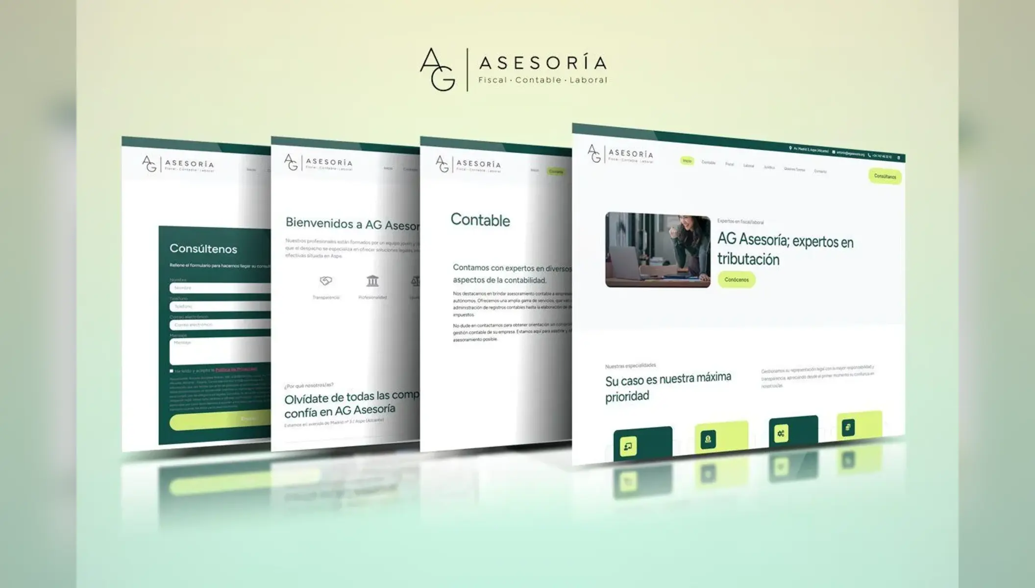 Web de AG Asesoría desarrollada por Grupo ZAS