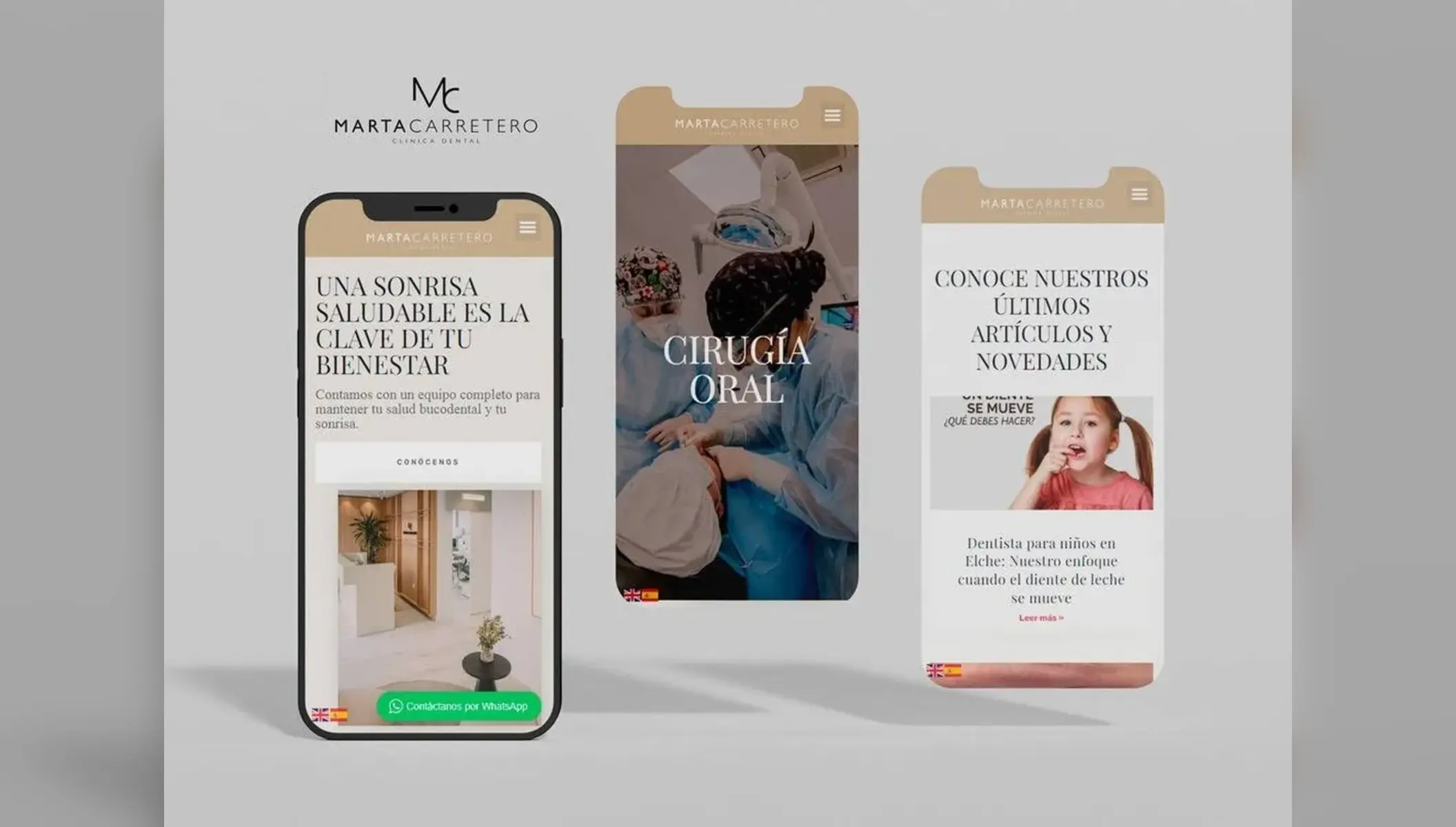 Web de la Clínica Dental Marta Carretero desarrollada por Grupo ZAS